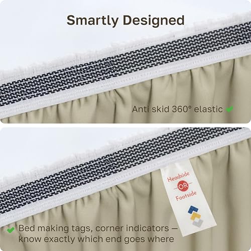 Image of California Design Den 100% Organic Cotton Full Bed Fitted Sheet, Soft Taupe | GOTS Certified, Crisp & Airy Percale, 15 inch Deep Pocket, All-around Elastic, No-Pop Fit, Durable, Easy Care, Backed by GH Seal