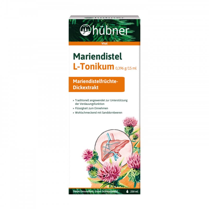 Mariendistel L-Tonikum | Hochdosiertes, traditionelles Arzneimittel | Stärkt die Verdauungsfunktion der Leber | Unterstützt während der Entgiftung | Vegan | 250 ml