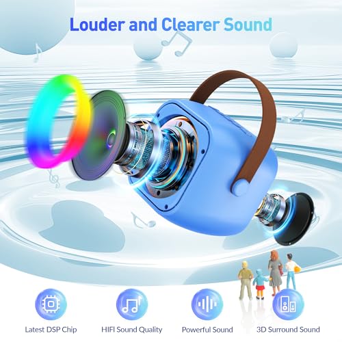 Image of Mini Karaoke Machine for Kids Adults: Portable Bluetooth Karaoke Speaker with 2 Wireless Microphones, Karaoke Gifts for Girls Boys Ages 4-12+ Years Old Christmas Birthday Home Party(Navy Blue)