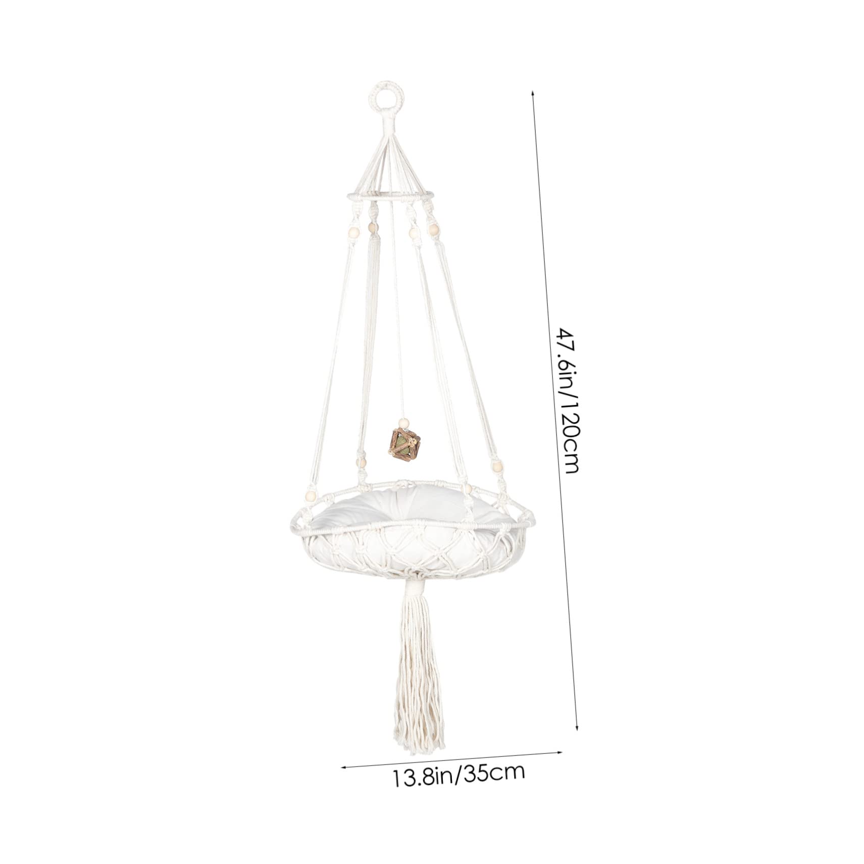 Sosoport Amaca Gatto in Corda di Cotone Stile Boho Set per Sospensione per Letto per Gatti Domestici