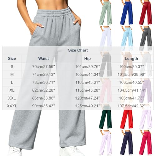 FOCLMP Wide Leg Sweatpants Women Baggy Loose Casual Active Jogger Pants - image 4