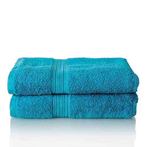 Glart - Lot de Serviettes Éponge de Qualité Supérieure, Gamme Disponible en 6 Coloris et 5 Tailles, Coloris : Turquoise, 2 Serviettes de Bain de 70 X 140 cm