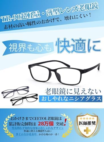 Amazon.co.jp: [CEETOL] 老眼鏡 メンズ レディース おしゃれ ブルー