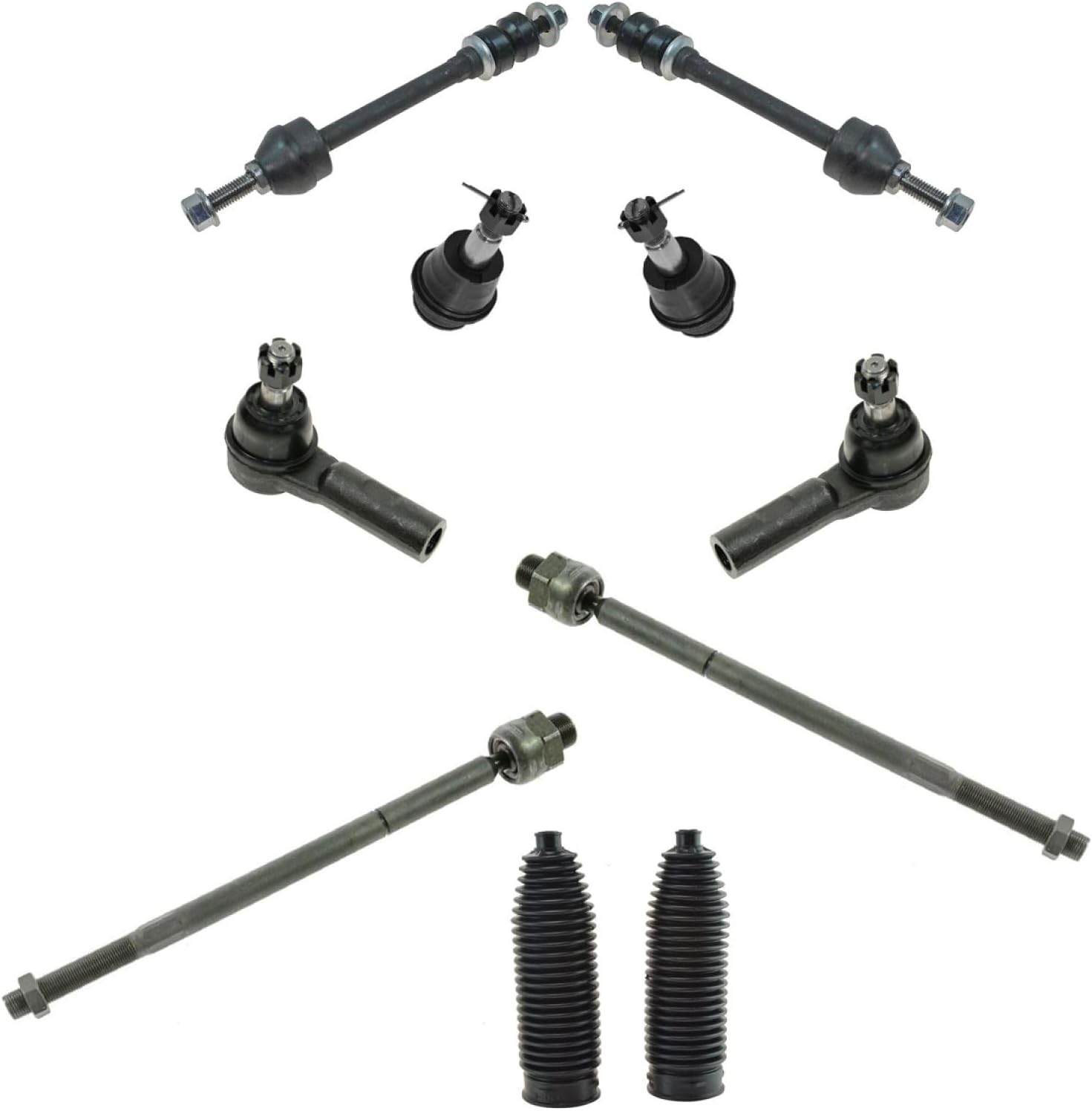 TRQ Front Steering & Suspension 10-Piece Kit (direct-fit)