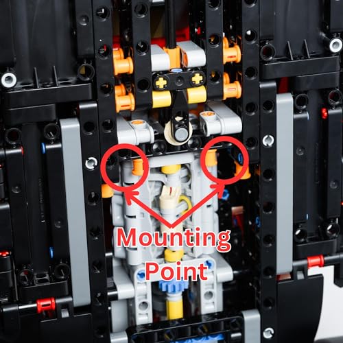 Image of Wall Mount Bracket Compatible with LEGO F1 Technic Ferrari SF-24 42207 | Vertical Wall Display Stand Holder for Model Car | Includes Screws and Wall Plugs