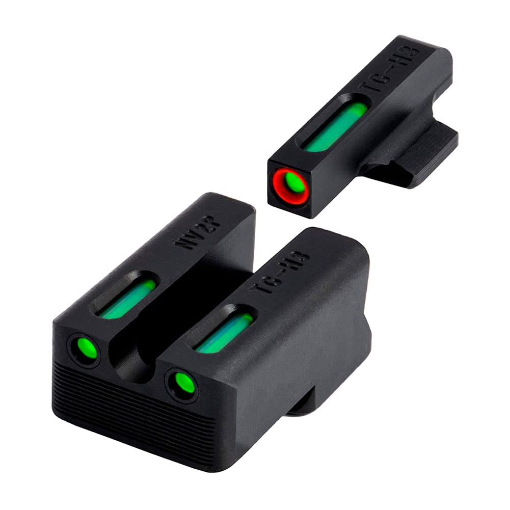 Truglo TFX PRO Handgun Sight, Glowing Shock Proof Tritium and Fiber Optic Night Sight for Handguns, Compact, Durable, and Snag Free Sight