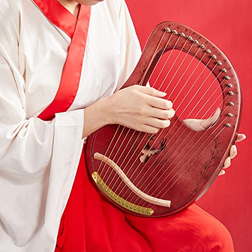 Lyre harp 16 string metalen snaren hout harp instrumenten voor kind mahonie kleine harp gitaar met tuner, musicbook… - Image 6