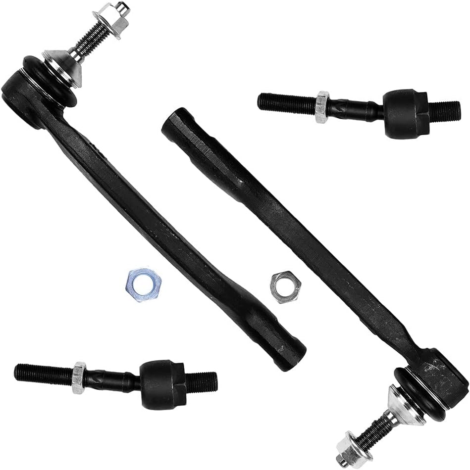 SCITOO 4pcs Front Suspension Kit Inner Tie Rod End Outer Tie Rod End Fit 2001-2008 For Volvo S60 2001-2006 For Volvo S80 2001-2007 For Volvo V70