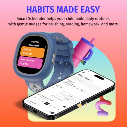 Image of Noise Junior Champ 3 Smart Watch for Kids | 3-in-1 Look with 2 Switchable Bumpers, in-Built Learning Hub, Habit Builder, Exam & School Mode, SOS, 100+ Cloud Faces, Parental Control (Black Blaze)