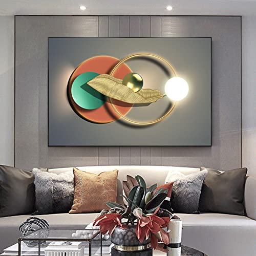 Peinture affiches géométriques de luxe art abstrait sur toile de salon KEBIA