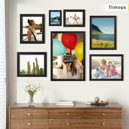 Image of 8x10 Picture Frame Black, Wide Border, Durable 8 x 10 Wall Gallery Poster Photo Frame for Wall Hanging or Tabletop