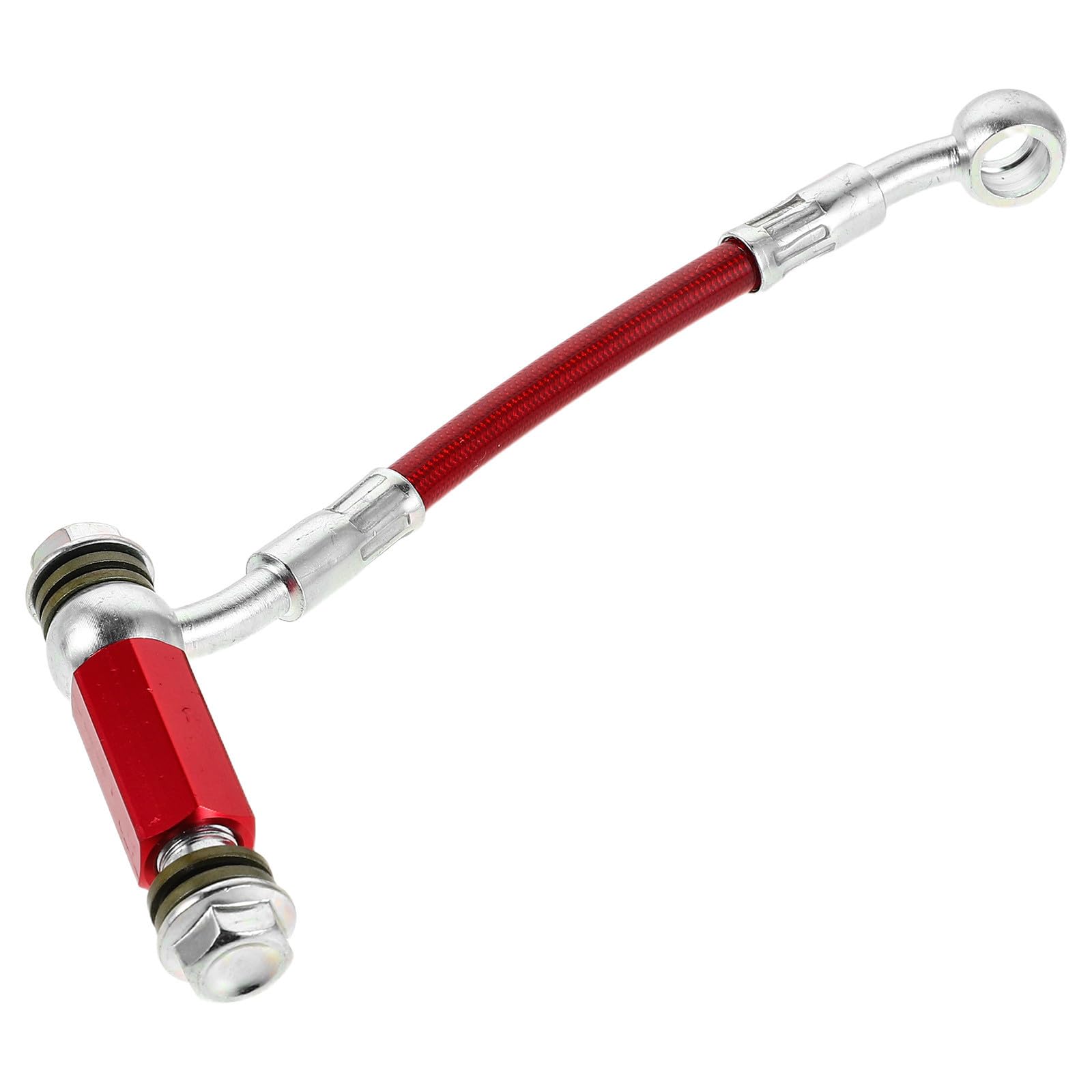 Conector metálico rojo TEHAUX para extensión de manguera hidráulica