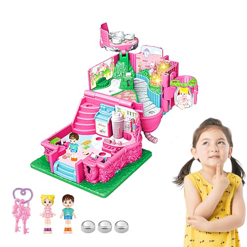 Dimensioni compatte: crea la tua fiaba ovunque con la nostra casa delle bambole del castello della principessa. Questo set da gioco leggero e portatile è pronto per il viaggio, rendendolo per picnic, festival all'aperto e vacanze in famiglia. e smonta in pochi minuti e lascia che la tua immaginazione il sopravvento ovunque tu vada.