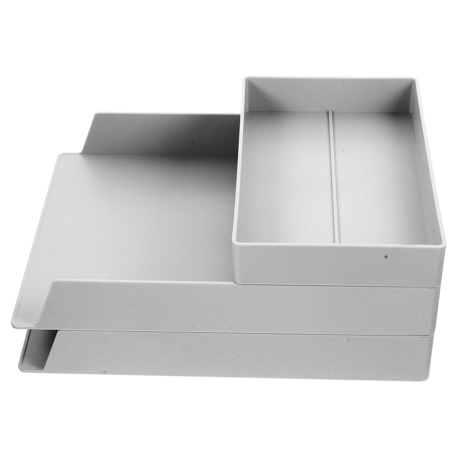 Alipis Scatola Organizer per Documenti Grande Capacità in Abs e Design Impilabile Bianca Set da 1 per Ufficio e Scrivania Ordinata