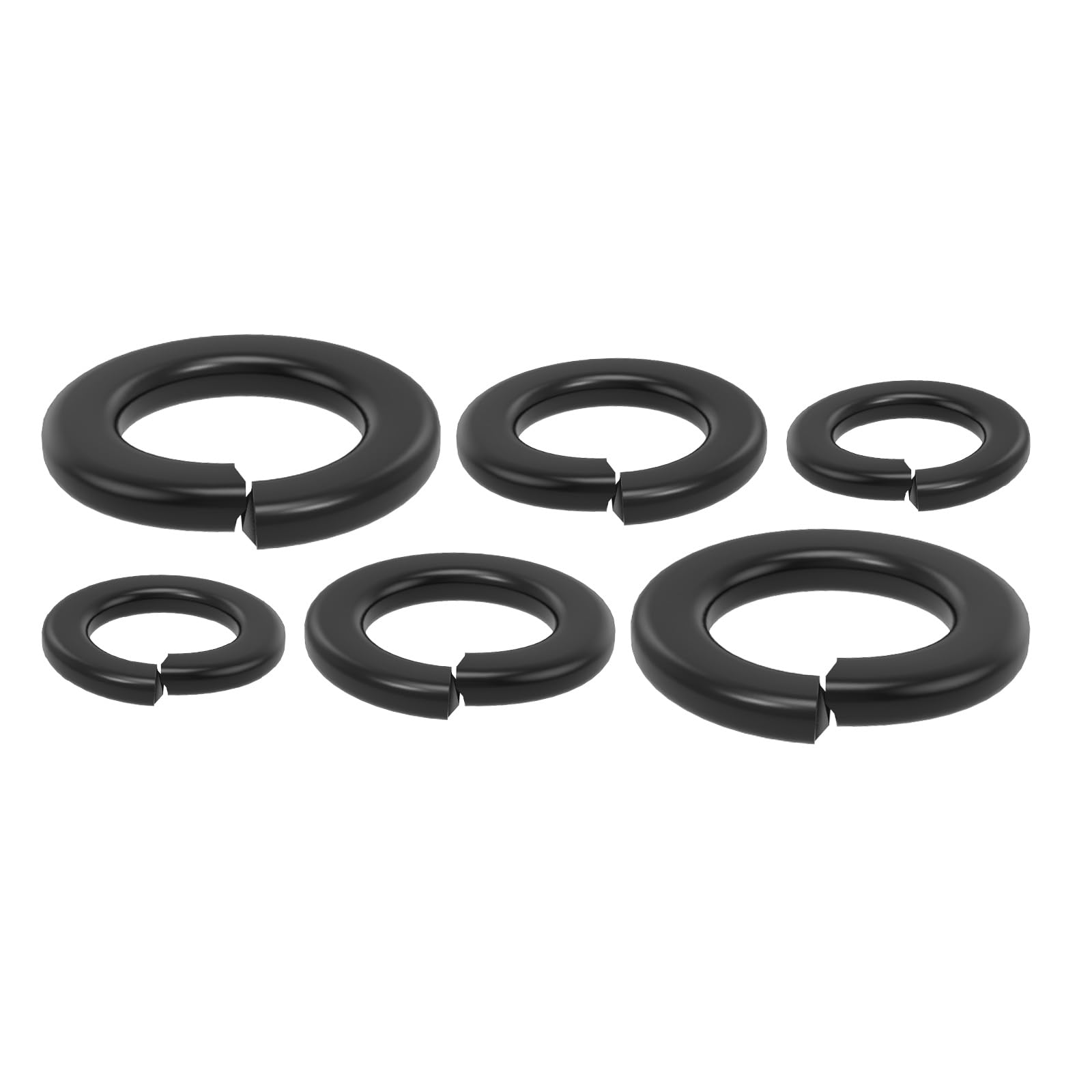 QISHENG 100 PCS Black 5/16-18 Stainless Steel SAE Spring Lock Washers,Stainless Steel 18-8 A2(304) washers,Home Washer