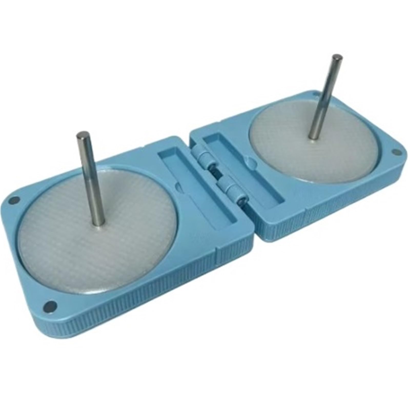 Porta Filato Portatile Per Uncinetto E Maglia Portafilo Portatile For Lavorare A Maglia All'uncinetto, Scatola Girevole Pieghevole Con Doppio Avvolgitore(Bule,Double Compact)