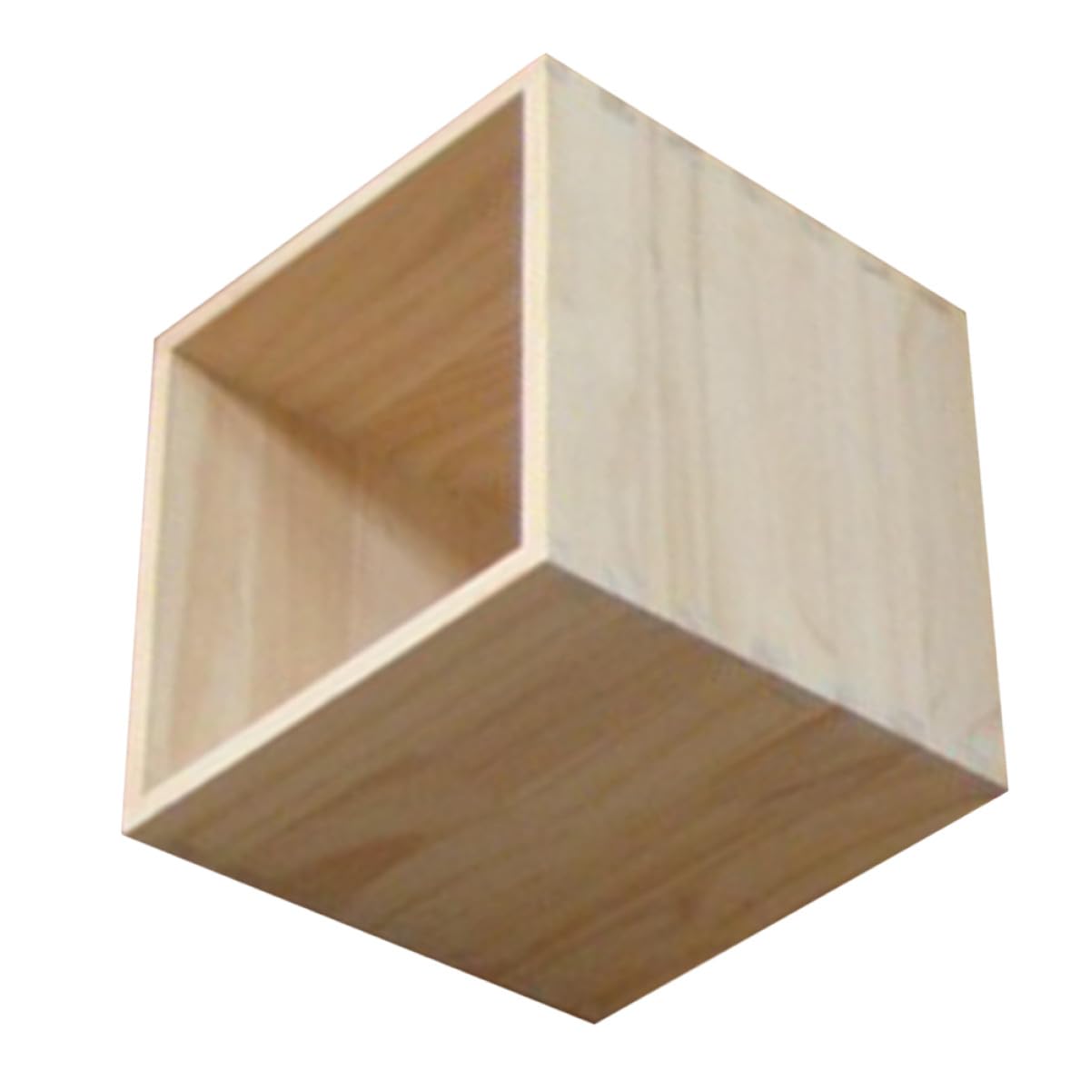 POPETPOP Massivholz Aufbewahrungsbox Würfel 20x20x20cm mit Robuster Schwalbenschwanzverbindung Stapelbar Offene Holzwürfel zur Flexiblen Organisation für Wohnraum und Bastelbedarf