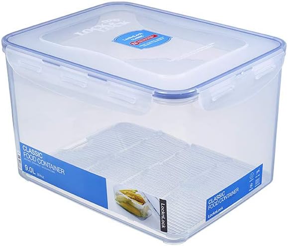 Lock & Lock HPL838 Rectangular Storage Container - Clear/Blue, 9 L