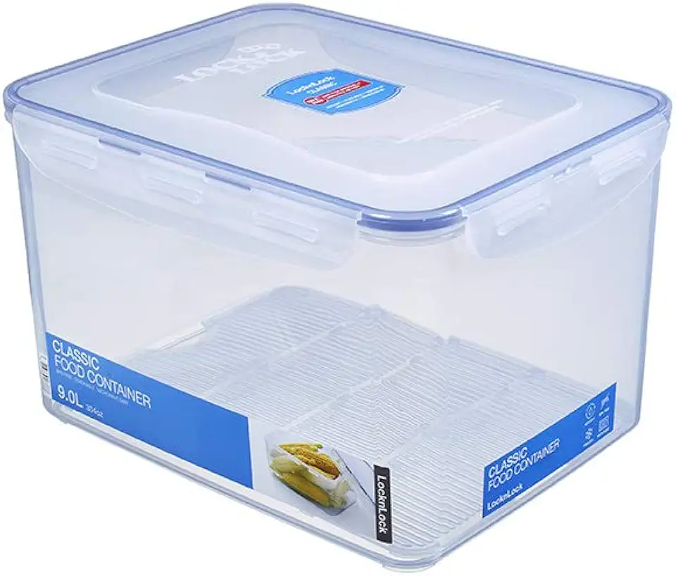 Lock & Lock Classics Tall Rectangular Food Container, 9 L, Clear