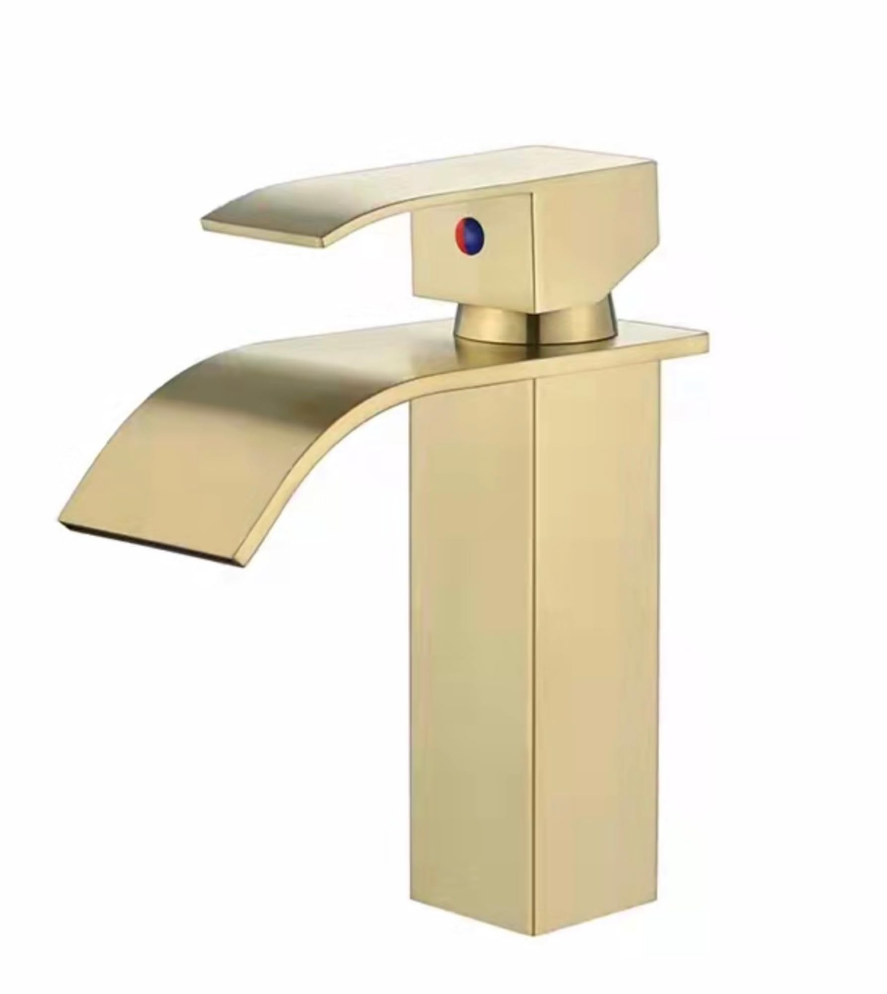 Grifo de lavabo imiiHO 007 (Chrome Gold), acero inoxidable 304, grifo de agua fría y caliente, grifo lleno de agua