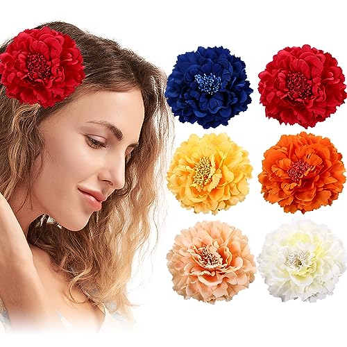 Fermaglio per capelli con fiore di peonia, perle Hanfu, accessori per
