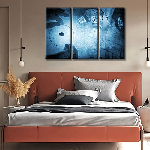 Image of TUMOVO Home Decor Medical Examination Pictures Bathroom Decor Wall Art 3 Panel Science and Medical Background Wall Art Contemporary Home Decor Print on Canvas Ready to Hang (36 inch Wx24 H)