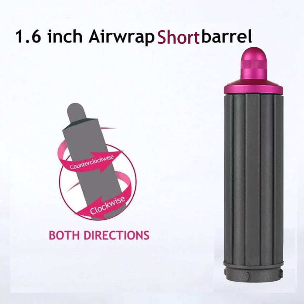 Narzędzia do włosów 2 w 1 do Dyson Supersonic suszarka do włosów Akcesoria do lokowania Auto Curling Tool Rose Red (1 lokówka, 1 adapter aktualizacji)