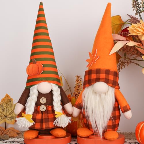 Fall Decorations for Home - Cute Fall Gnomes Plush for Table Decorations