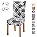 Fuloon 4 Pack Super Fit Stretch Removable Washable Short Dining Chair Protector Cover Seat Slipcover for Hotel, Dining Room, Ceremony, Banquet Wedding Party