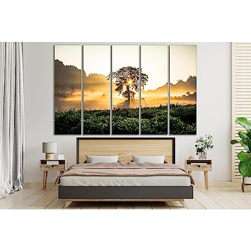 Cuadro de árbol en el atardecer ZELLART para decorar salones modernos