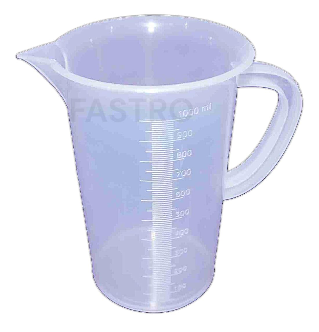 1000ml Measuring Jugs - Clear Plastic with Handles -2