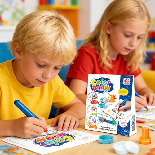 Plantillas para rotuladores y sellos textiles en kit de actividades artísticas para viajes 5
