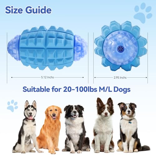 YINEYA Tough Dog Toys for Aggressive Chewers - Large Breed, Indestructible & Durable, Squeaky Dog Ball - Image 7