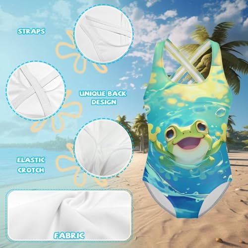 Image of Girls One Piece Swimsuits Size 5-14 Kawaii Gymnastics Leotard for Beach Vacations