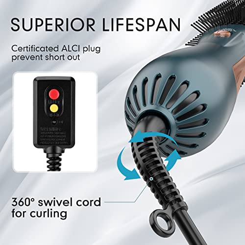 One-Step Hair Dryer Brush, Blow Dryer Brush Oval Shape Hot Air Brush With Negative Ion, Ceramic Coating Women Hair Dryer Volumizer Styler For Drying Curling Straightening, Green #TOP5