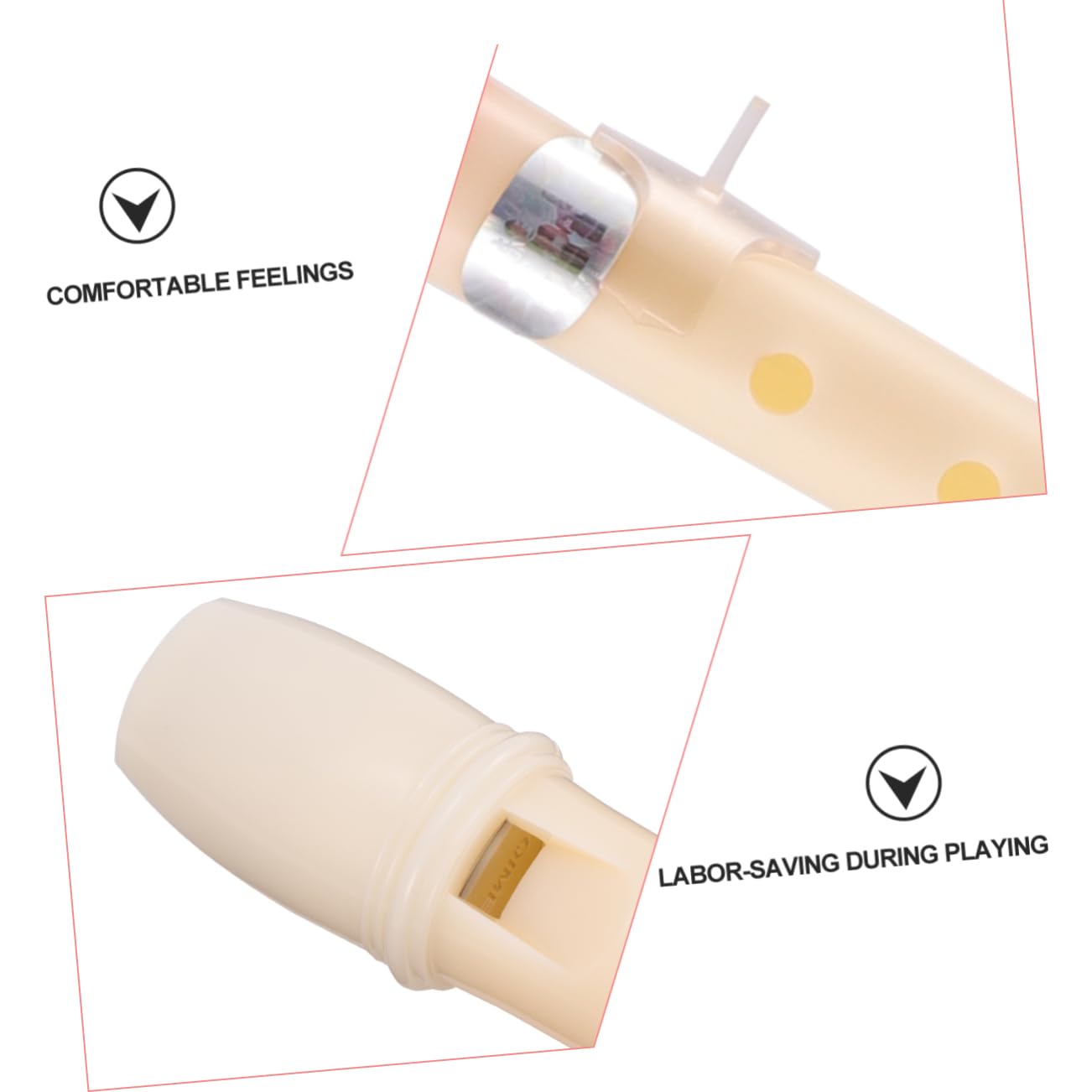 Yardwe Flûte à Bec pour Débutants Portable en Abs 6 Trous, Instrument de Musique Précis pour Garçon et Filles et Étudiants, pour Apprentissage Musical