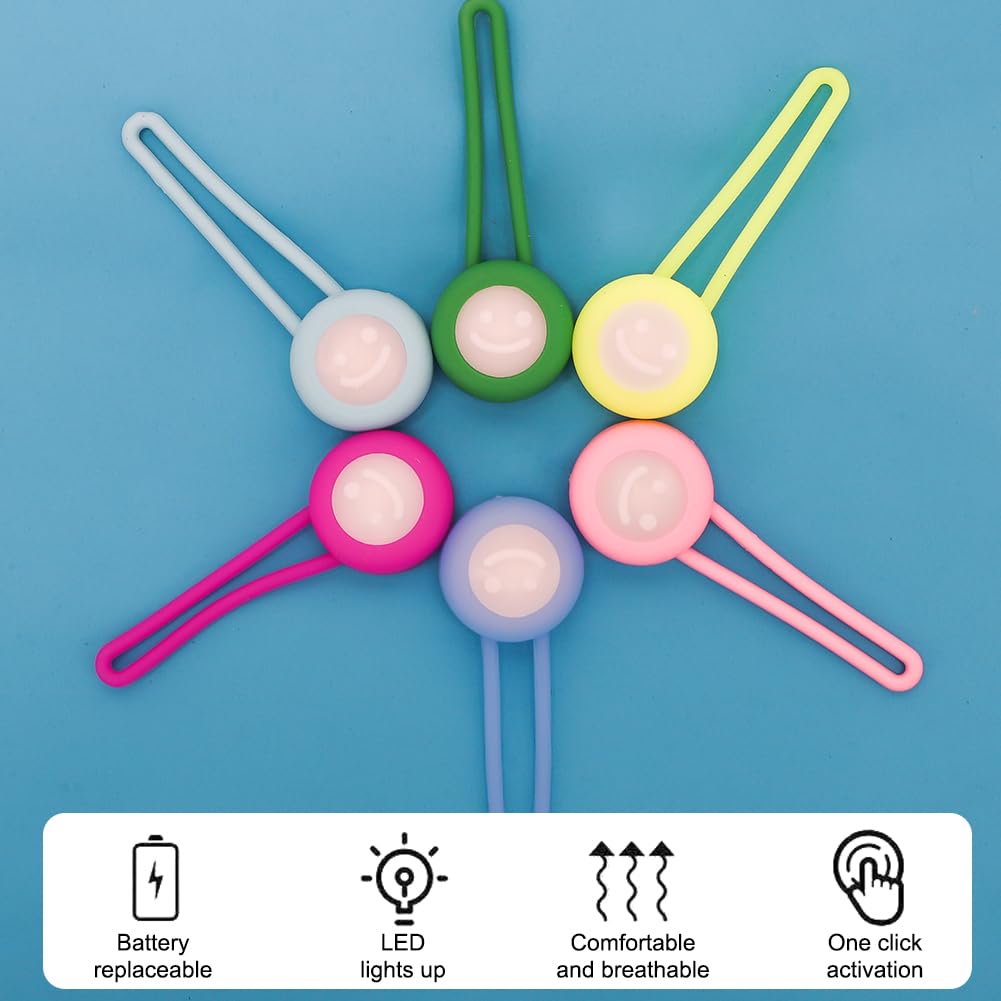 CEWROM Cartella per la scuola con luci lampeggianti a LED, 6 pezzi, luci di sicurezza, riflettori, per bambini, impermeabile, riflettori, per corsa, zaino, jogging, escursionismo