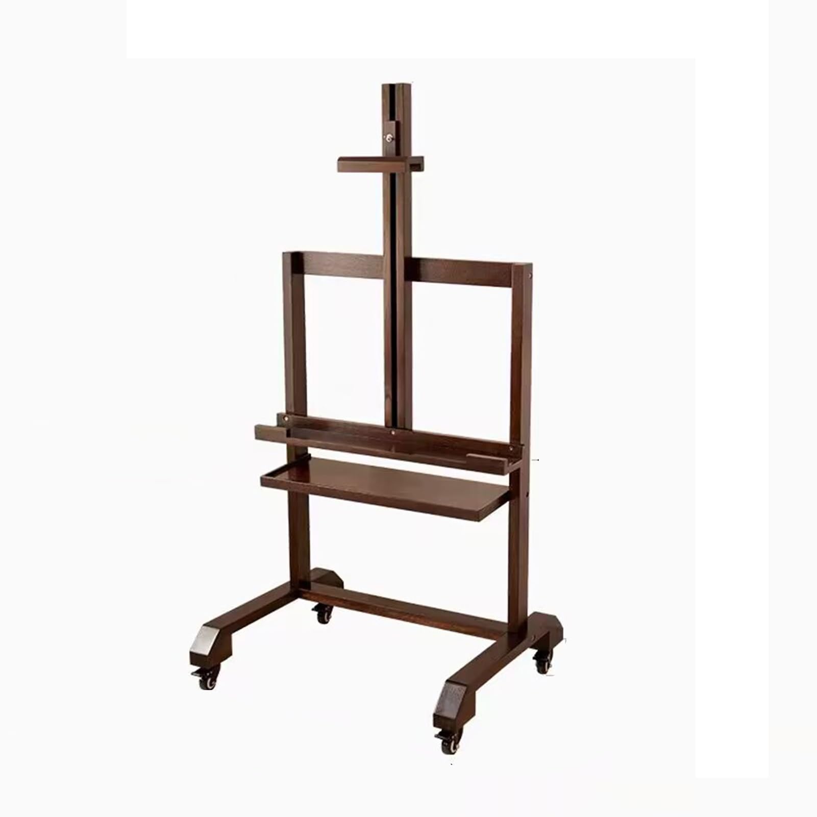 HPTHLY Wooden Adjustable Tv Rack - Floor Standing Tv Stand Easel, Heavy Duty Mobile Tv Cart With Storage Shelf, Home Classrooms Modern(Q2)