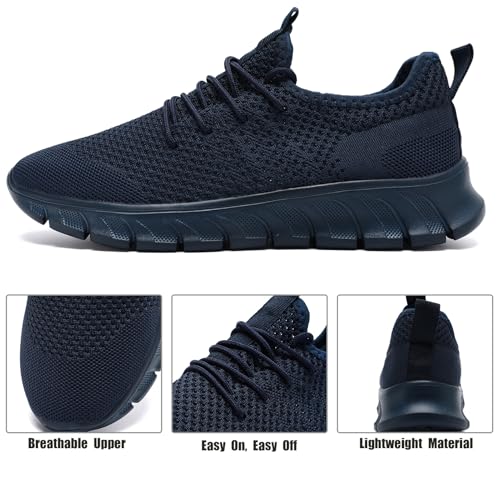 Image of Mens Running Shoes Slip On Tennis Walking Sneakers Workout Athletic Lightweight Casual Sport Shoes