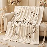 CrystalSylara Couples Blanket Wedding Gifts for Couples 2026 You and Me Hubby Wifey Intimacy Throw Blanket Newlywed Wedding Anniversary Birthday Gifts for Boyfriend Girlfriend Husband Wife 50 x 60