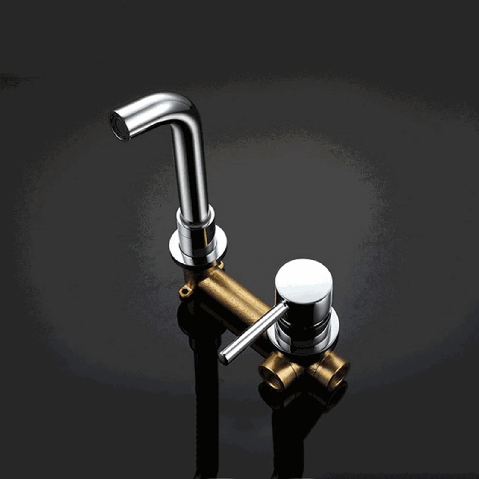 Grifo De Pared De Caño Diagonal Giratorio Con Llave Gerontológica De