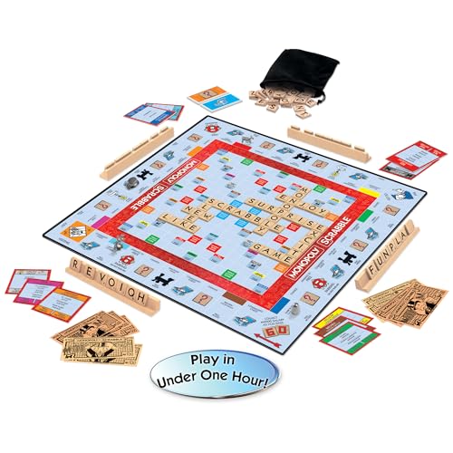 Monopoly Scrabble, Game Mash Up, juego de mesa miniatura 4
