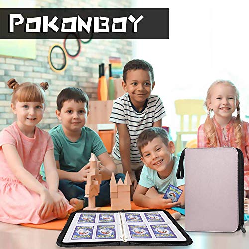 400 Pockets Baseball Card Binder Holder, Trading Card Sleeves Compatible with Pokemen, Football and Sports Cards, Card Binder with Zipper, Sheets for TCG - Thumbnail 7
