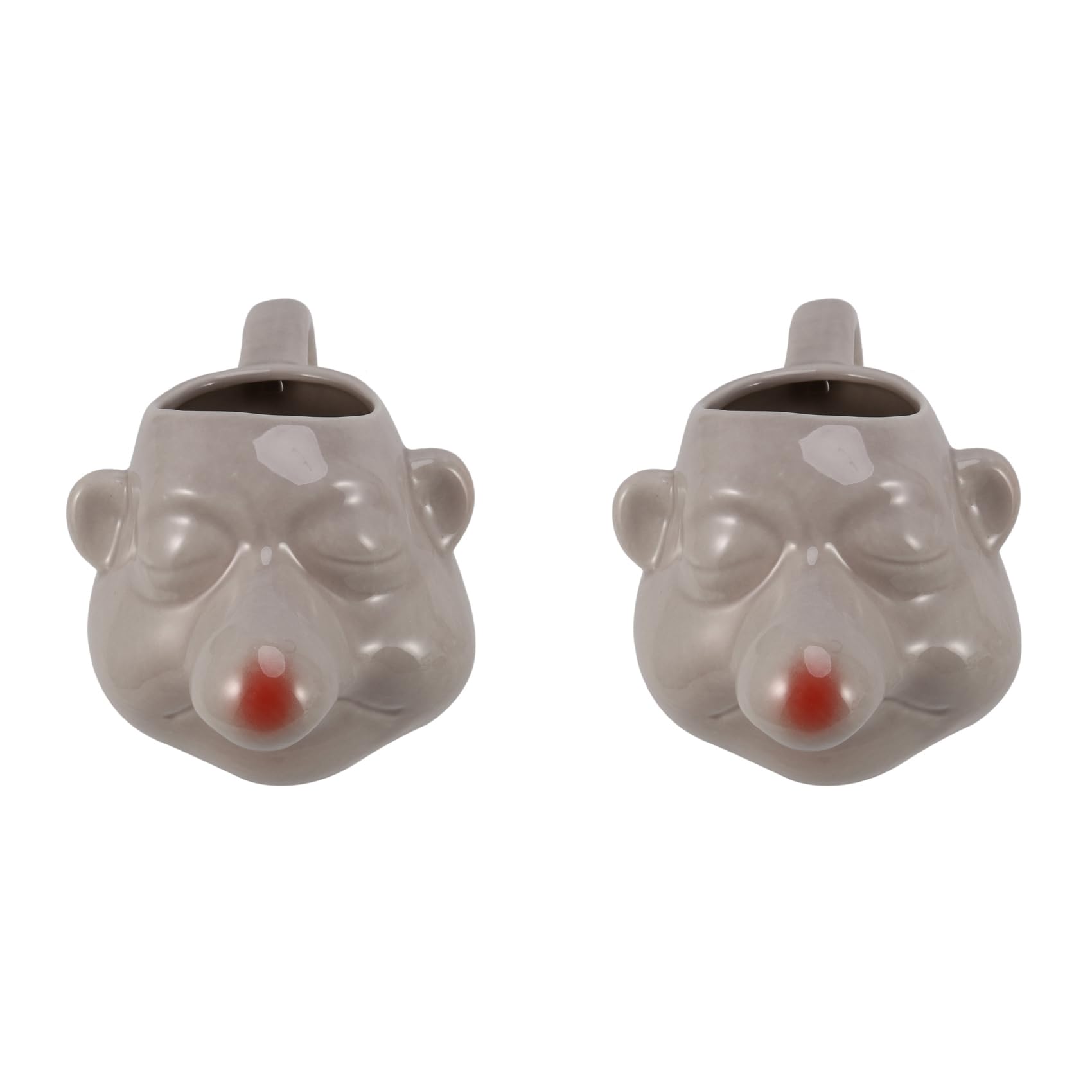 Hndhbfgrt 2X Cermic Big Nose Egg Divider Cartoon Egg Yolk Separators Handle Filter Baking Tool Egg Holder for Kitchen