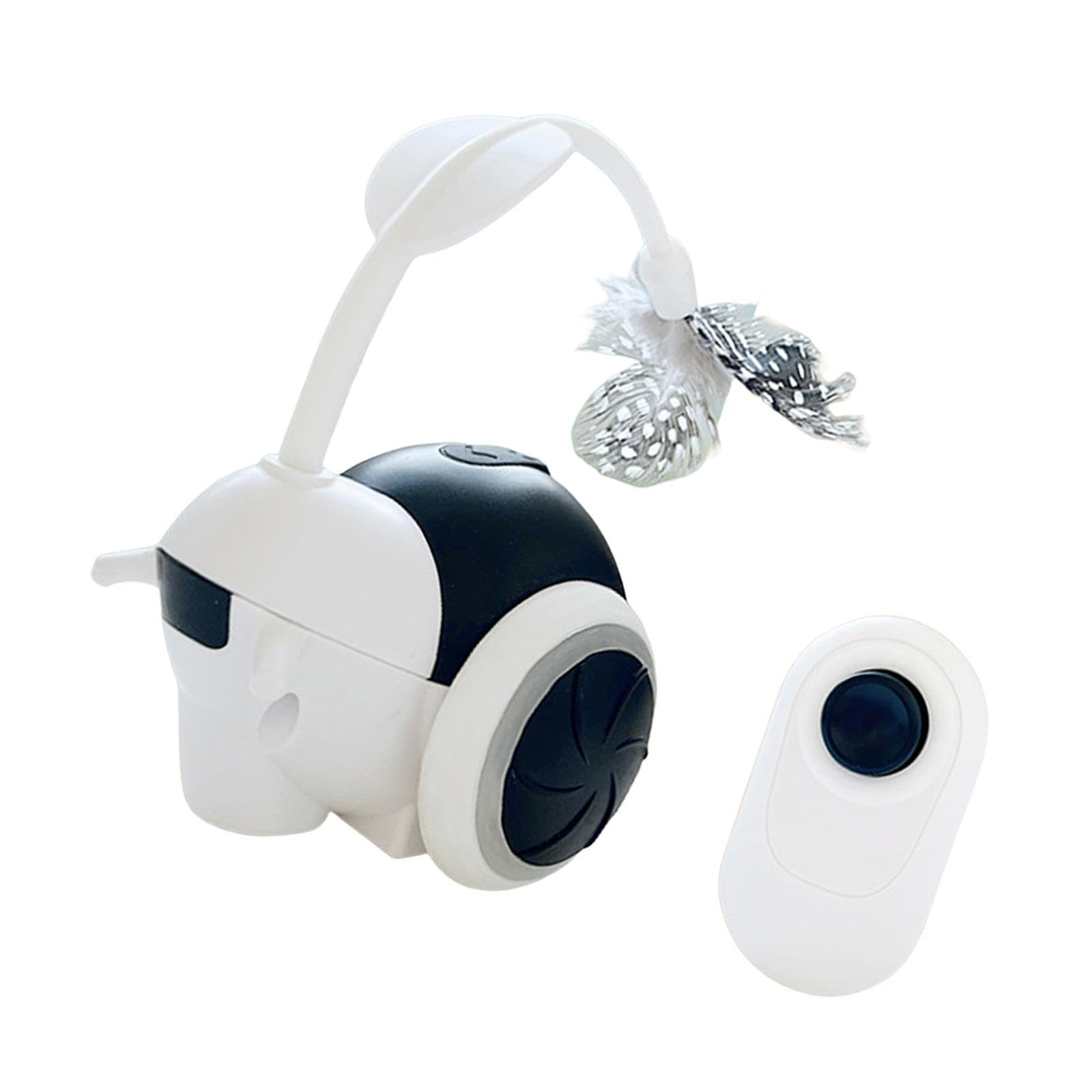 F Fityle Giocattolo Automatico per Gatti, Giocattolo interattivo per Gatti, Accessori per Animali Domestici, arricchimento dell'esercizio per Gatti Adulti, Nero