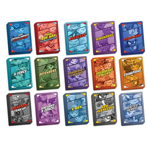 Marvel United: Team Decks Expansion - Juego de estrategia en miniaturas de mesa, juego cooperativo de superhéroes para niños y adultos, de 14 años en...