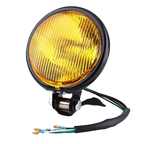 【Materiale di Faro anteriore super luminoso aftermarket con guscio in metallo e lente in vetro, lunga durata. Una buona qualità può fornire una più per il tuo utilizzo.