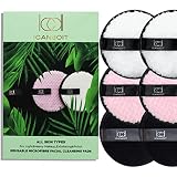 ICANdOIT- Extra large Microfiber Reusable Makeup Remover Pads for Light&Heavy Makeup & Masks Round M