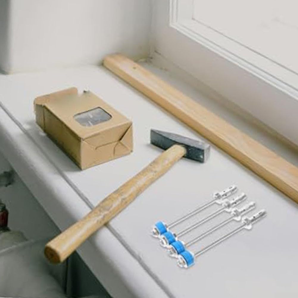 4 varillas de amortiguación de vibración de aire acondicionado central M8 de 200 mm, pernos de techo silenciosos para reducción de ruido HVAC, acero al carbono (para m10)