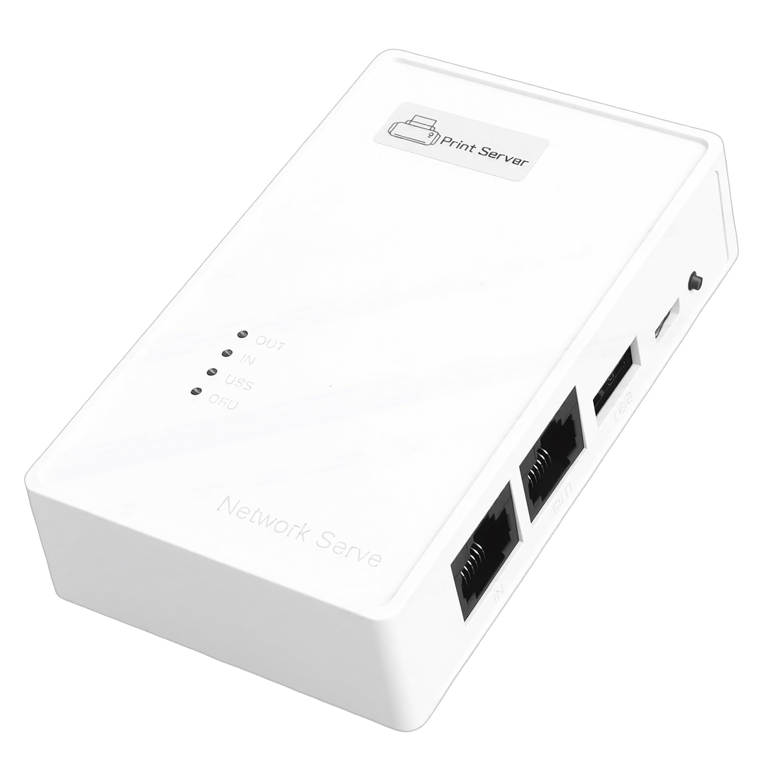 Annadue Wielofunkcyjny Serwer Druku USB do Użytku Biurowego Udostępnij Urządzenia USB, Takie Jak Drukarki, Skanery, Bezprzewodowo w Sieci Wi-Fi, ABSZasilanie: 1A<